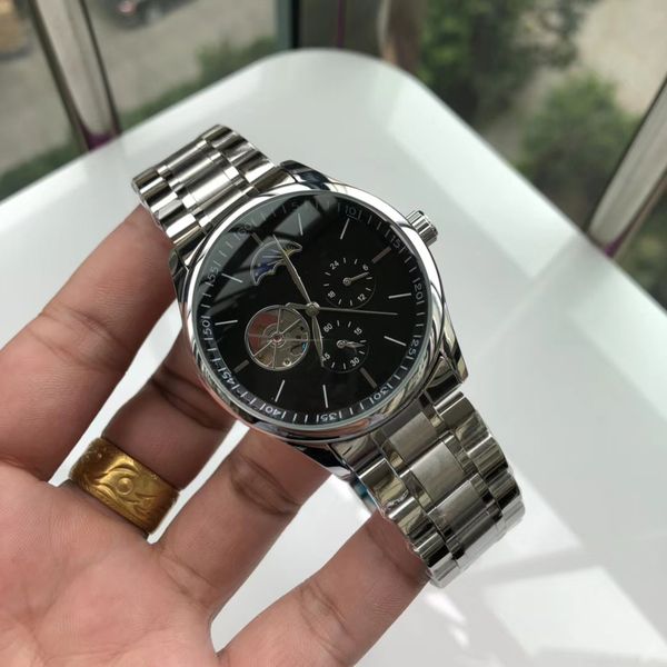 

watch automatic mechanical mens watches 42mm silver wristband waterproof all stainless steel wristband fashion designer wristwatch long1, Slivery;brown