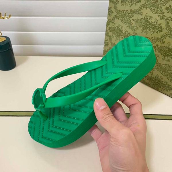 

casual shoes summer new style flip-flops feet clip rubber flat toe women's slippers thick bottom beach anti-skid sandals, Black