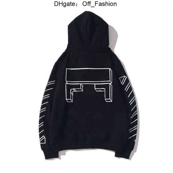 

2023 %60 off style trendy fashion sweater painted arrow x crow stripe loose hoodie men's and women's designer coatjqm1off pullover, Black