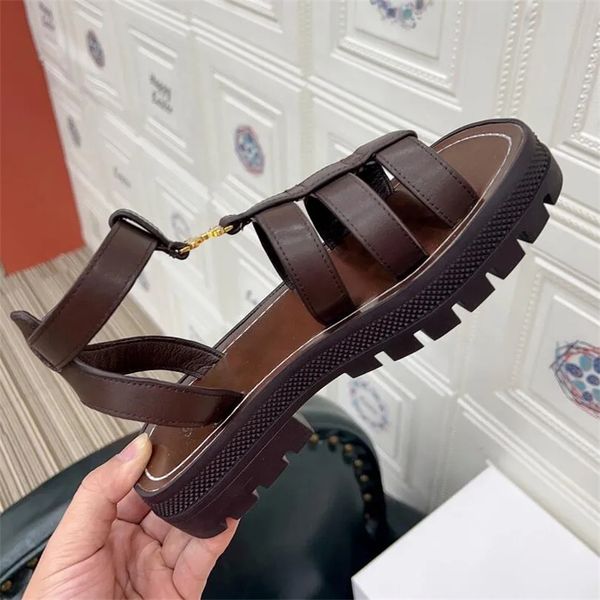 

summer style sandal retro gladiator sandals leisure thick-soled outdoor slipper classic fashion sandal, Black