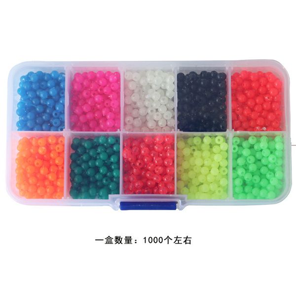 

green plastic glow in the dark round oval shape luminous fishing beads fishing beads