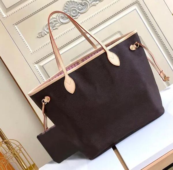 

2023women handbag brown flower tote bags shopping bag shoulder crossbody purse fashion genuine leather large capacity classic letter clutch