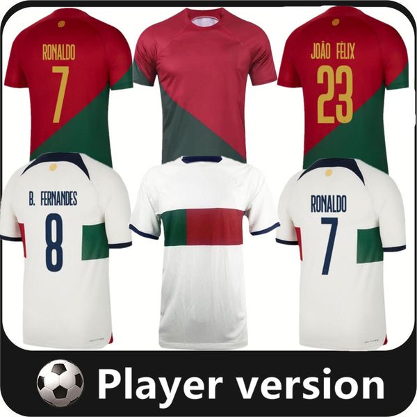 

22 23 portuguesas soccer jerseys maillot foot ronaldo joao felix ruben neves bruno fernandes diego j. otavio 2023 portugueses player footbal, Black;yellow