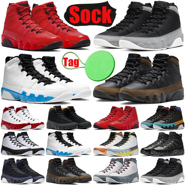 

powder blue 9 9s basketball shoes mens fire chile red particle grey light olive racer blue bred men trainers sports sneakers