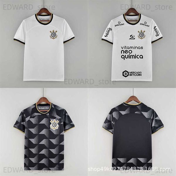 

diy t-shirt corinthians home away shirt jersey 202223 t230509, Black