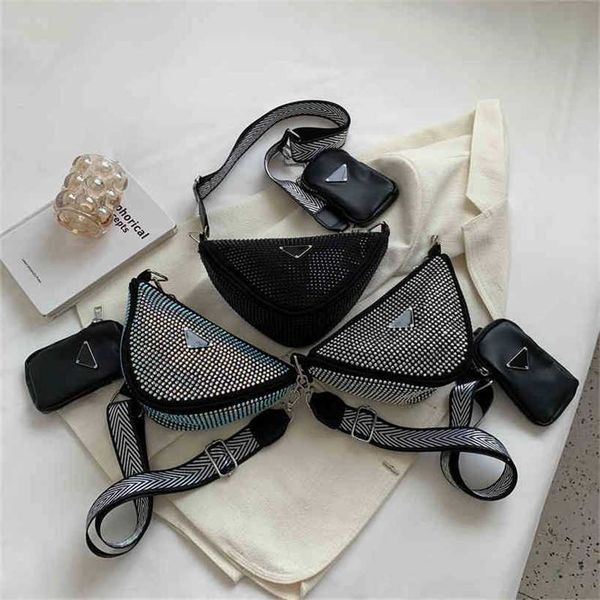 

handbag designer style 2023 bright simple large rhinestone triangle