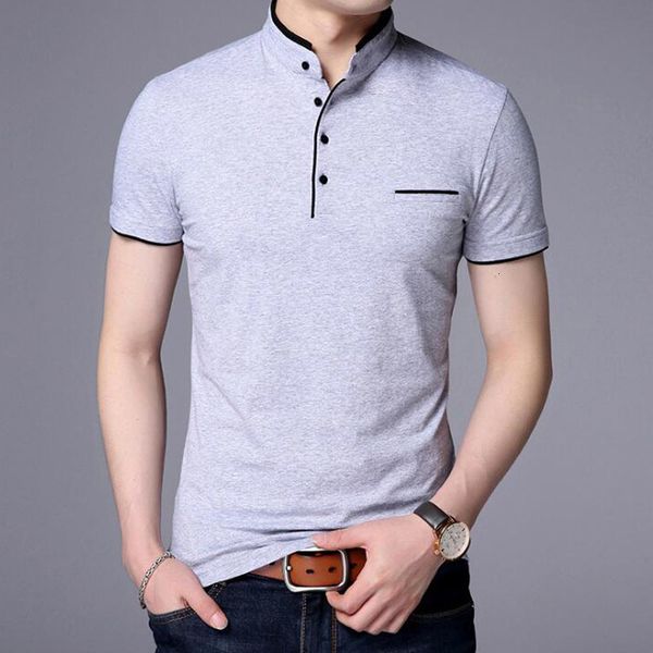 

men's polos musim panas pria polo kemeja kerah berdiri lengan pendek slim kasual shirt merek pakaian kualitas tinggi gaya hidup 230509, White;black