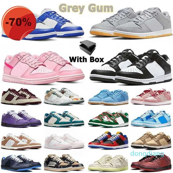 

sandals panda dunks low designer casual shoes with box triple pink grey gum lobster dunkes sb mocha kentucky white off active fuchsia men wo, Black