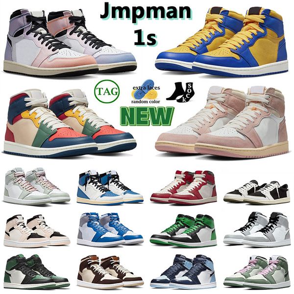 

wholesale designer trainers mens womens basketball shoe 1s lucky green grey camo chicago washed pink skyline mid carbon fiber olive black ph