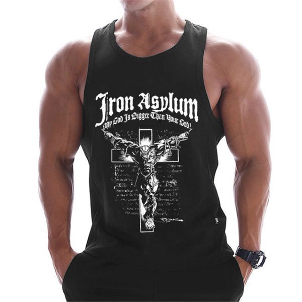 

mens tank gyms clothing cotton bodybuilding tank bodybuilder mens ropa hombre singlet erkek sleeveless men 230509, White;black