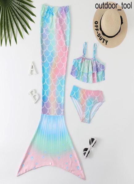 

2022 3 set girls colors fishscales swimsuit new fish tail swimsut for girls children swimsuit kids swimwear child swimming clothe5450778