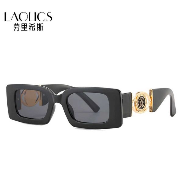 

new small square personalized modern for men and women sunglasses, White;black