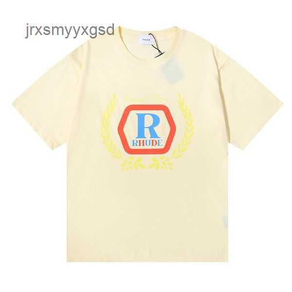 

brand rhude shirt mens t-shirts womens designers t shirts fashion men tees spring auumnt casual tshirts us size s-2xl 22 oxkp, White;black