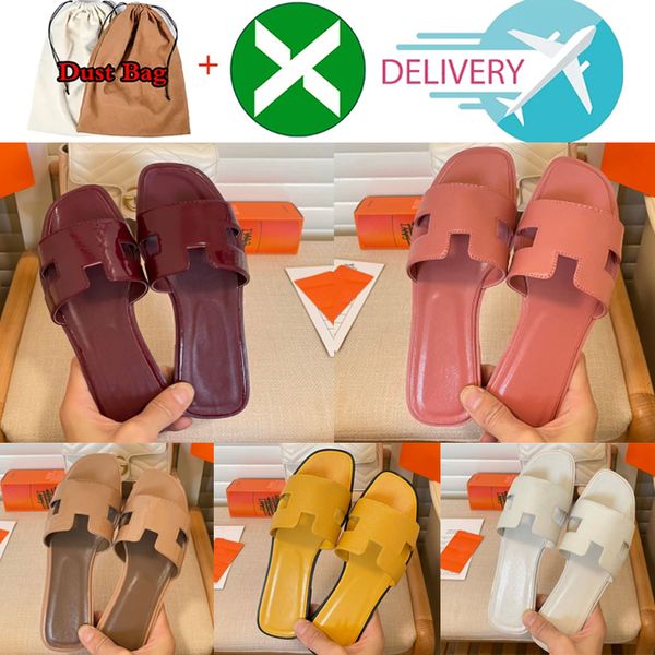 

fashion designer for womens h sandals oran leather slippers luxury sandal slides flat flip flops crocodile pink white slide ladies beach sum, Black