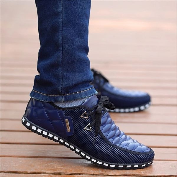 

dress shoes men leather shoes autumn men's casual shoes breathable light weight white sneakers driving shoes pointed toe business men s, Black