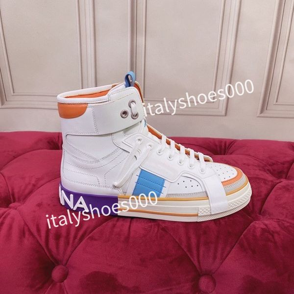 

casual shoes designer italy for mens women sneaker leather embroidered stripes white shoe flat platform walking sports trainers, Black