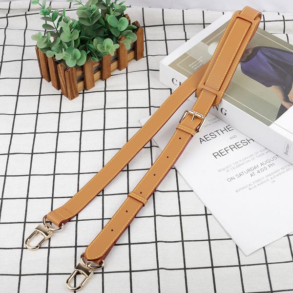 

bag parts accessories luxury genuine leather bag strap replacement with shoulder pads handbag accessories for women bags belt adjustable 98-, Black