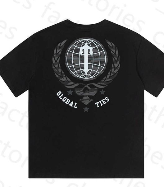 

2023 trapstar mens designer trapstars t shirts luxury fashion tees mens womens tees brand short sleeve hip hop streetwear clothing clothes, Gray