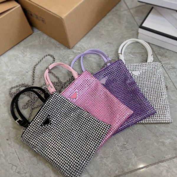 

designer bag mini diamond totes women chain handbags crossbody bags fashion diamonds handbag purses bucket 230224