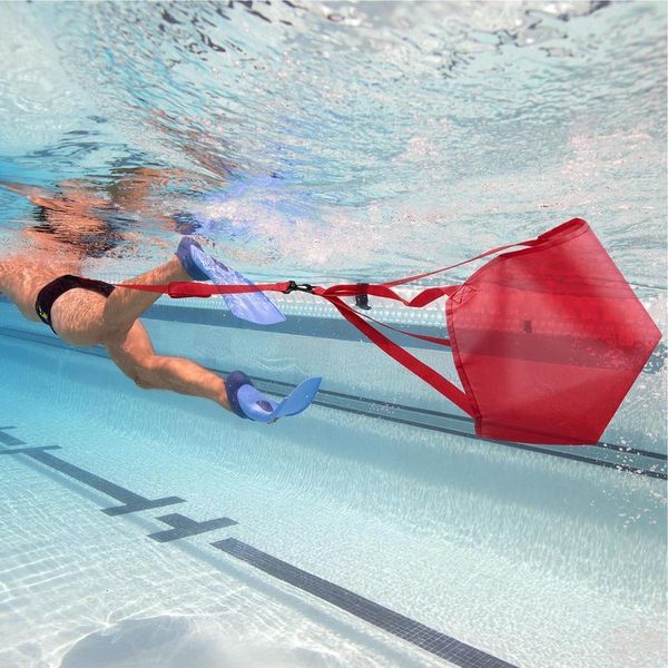 

beach accessories adjustable swimming resistance training water bag strength exerciser drag parachute adults equipment oxford cloth 230509