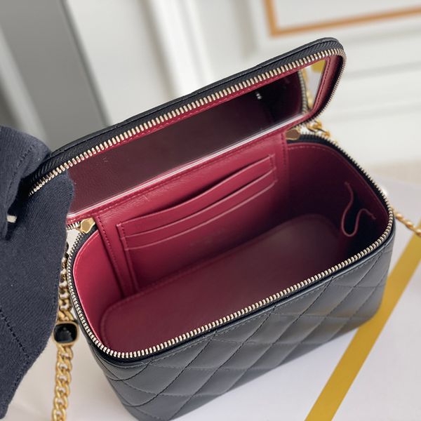 

cf 10a cosmetic quality bag designer bags 17cm genuine leather chain bag woman crossbody bag c257