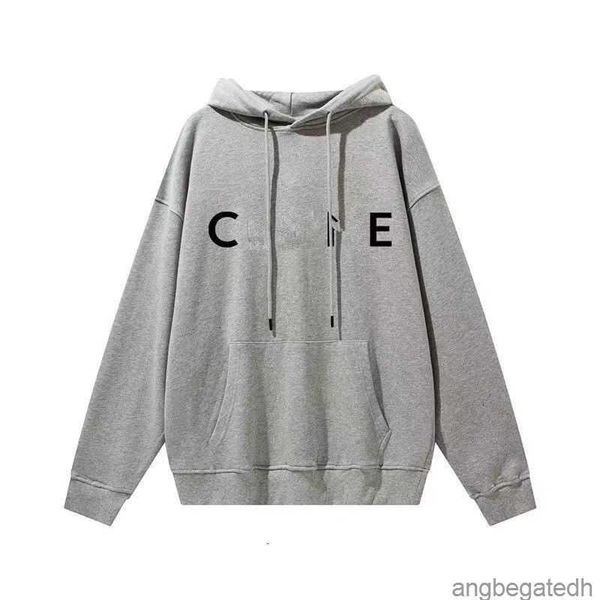 

men's hooded ce sweatshirt pullover designer long sleeve celins letter fashion hooded couple winter and autumn casual fashion sweaterfe, Black