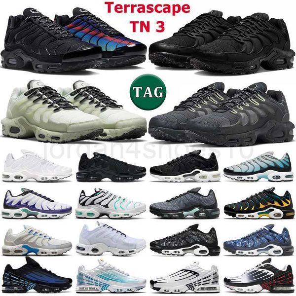 

terrascape tn plus 3 running shoes men women triple black anthracite white unity hyper baltic blue gradient bred reflective mens trainers ou