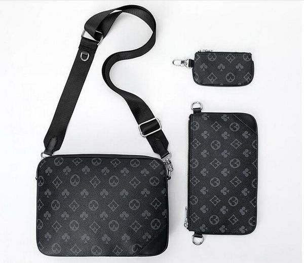

designer crossbody bags mens wallets leather patchwork 3 pcs sets new handbags women handbag shoulder bags fashion wallet luxurys phone purs