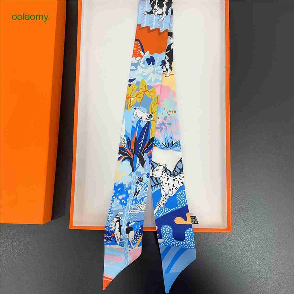 

hemres designer cravat yinghua scarf fast city h home twill binding bag handle multifunctional ribbon animal small sg1c, Black;purple