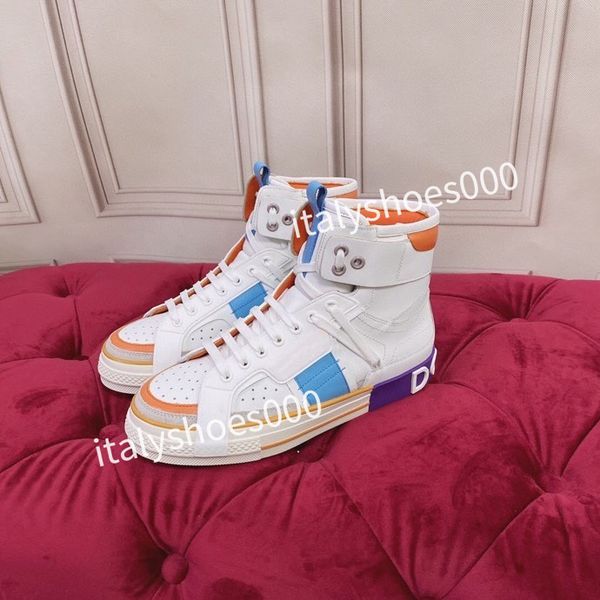 

casual shoes designer italy for mens women sneaker leather embroidered stripes white shoe flat platform walking sports trainers2023, Black