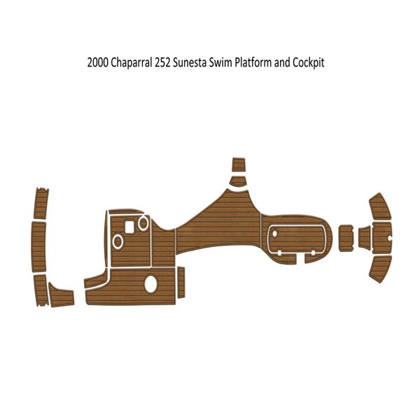

2000 chaparral 252 sunesta swim platform cockpit boat eva foam teak floor pad