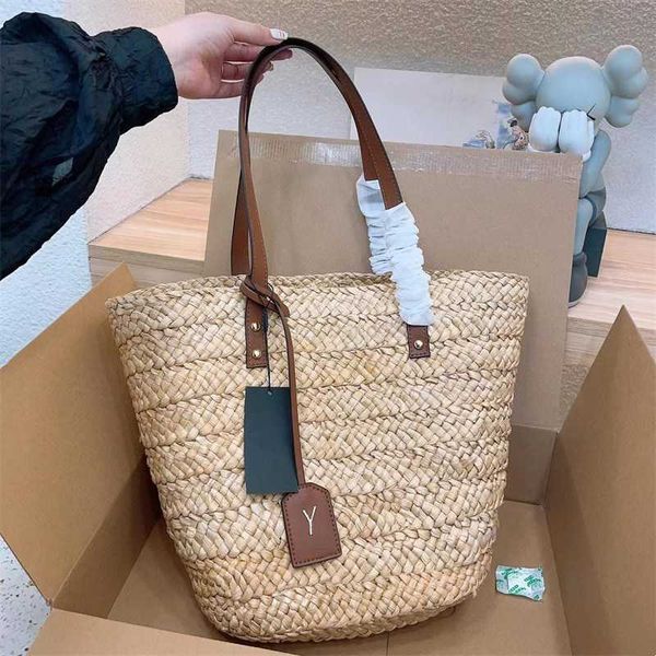 

woman straw beach bags designer bag tote bag luxury handbag crochet shopping totes handbags fashion lady purse 5a 2023