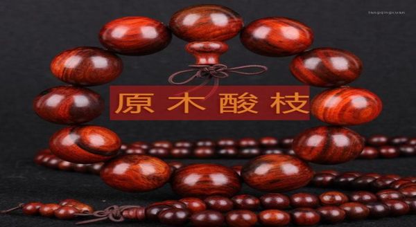 

beaded strands lao red acid branch handstring 20 authentic primary redwood rosewood beads for men and women jewelry bracelets wh6619393, Black