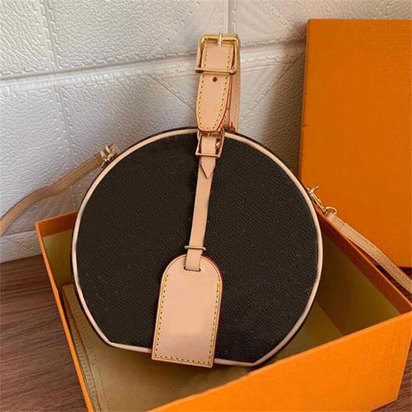 

designer vintage petite boite chapeau mini tote womens men luxury genuine leather pochette mini shoulder clutch handbag presbyopia pattern m