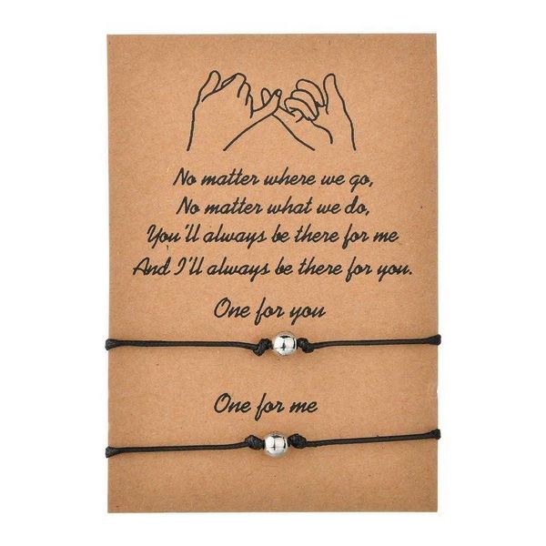 

simple retro round beads wax bracelets line woven couple card bracelet wrist string, Golden;silver