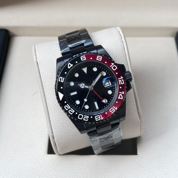 

12 styles black watch automatic mens luxury aaaa watches gmt ii red&black ceramic bezel 40mm 904l 126720 movement sapphire waterproof lumino, Slivery;brown