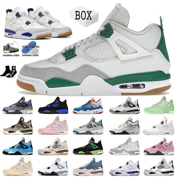 

4 basketball shoes men 4s pine green seafoam craft military black cat white oreo sbx dark blue midnight navy university blue sapphire mens s