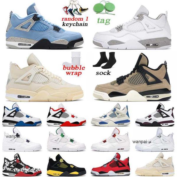 

4s men women basketball shoes university blue fire red white oreo jumpman 4 taupe haze mens trainer sports sneakers