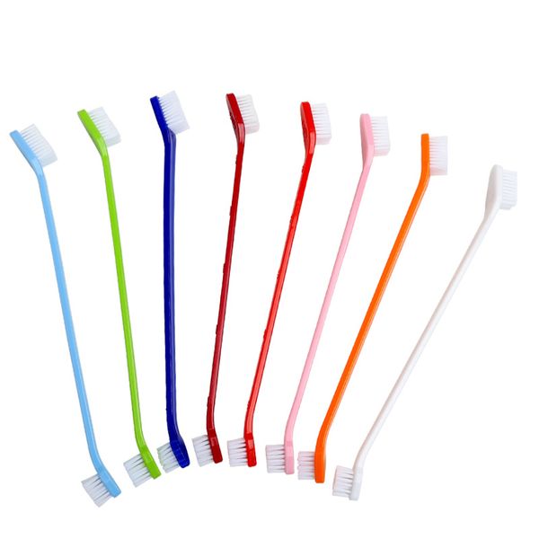

Dog Toothbrush Dual Headed Dental Hygiene Brushes for Small to Large Dogs, Cats, and Most Pets