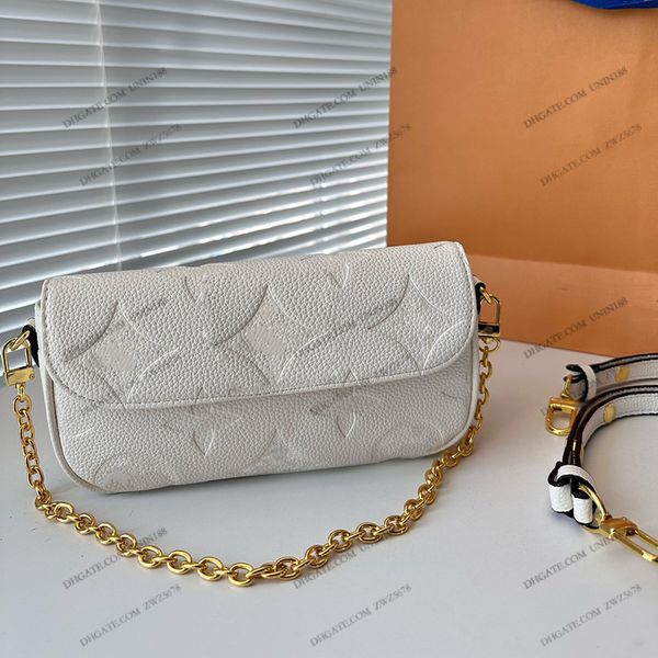 

23ss women luxurys designer totes bags handbag embossing flowers golden chain crossbody ladies handbags flowers with original dust bag messe