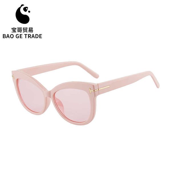 

2022 fashion women's cat eyes ins network popular walk show street shoot personalized trend sunglasses, White;black