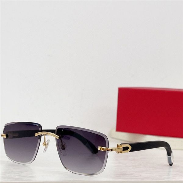 

new fashion design men and women pilot sunglasses 0275s rimless frame cut lens simple and popular style outdoor uv400 protection glasses, White;black
