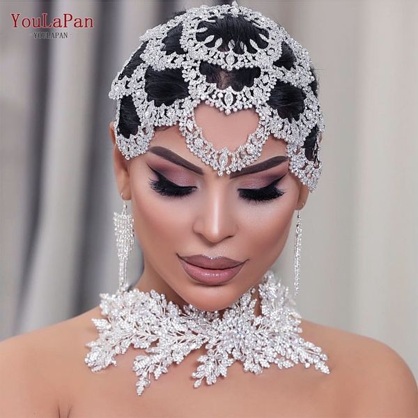 

wedding hair jewelry youlapan hp480 bridal headband big flower shape headdress for women crystal hollow headpiece zircon headwear 230508, Slivery;golden