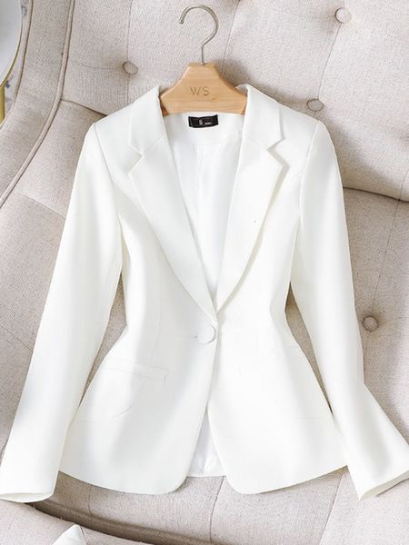 

women's suits blazers women simple solid elegant all-match spring harajuku fashion casual daily office lady single breasted 230509, White;black