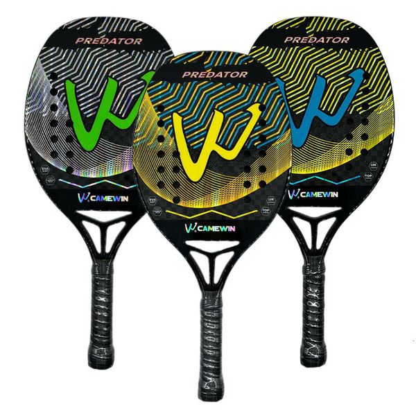 

tennis rackets 12k beach racket camewin full carbon fiber frame holographic feminino masculina kit rude surface treatment with bag 2023 2305
