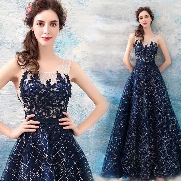 

senior designer2023 new summer crystal star diamond shining blue evening party performance host dress female, White;black