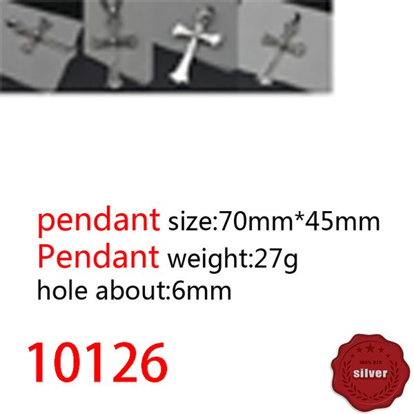 

10126 european and american pendant jewelry s925 sterling silver fashion personality punk hip-hop personality cross flower letter pendant cl
