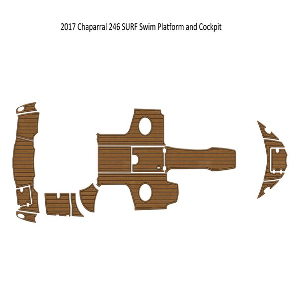 

2017 chaparral 246 surf swim platform cockpit boat eva foam faux teak floor pad