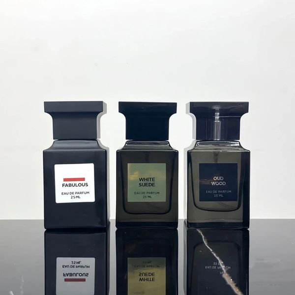 

luxurys brans netural parfum for festival gift 30ml perfume set oud wood fabulous white suede 3 bottles with box natural spray lasting colog