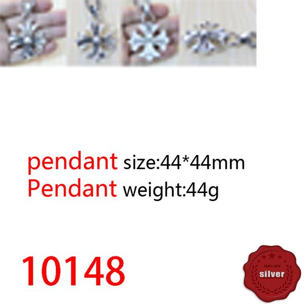 

10148 european and american pendant jewelry s925 sterling silver fashion personality punk hip-hop personality cross flower letter pendant cl